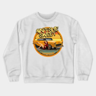 Aint She Sweet - 1955 Chevy - Pin Up Girl Crewneck Sweatshirt